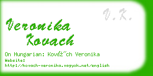 veronika kovach business card